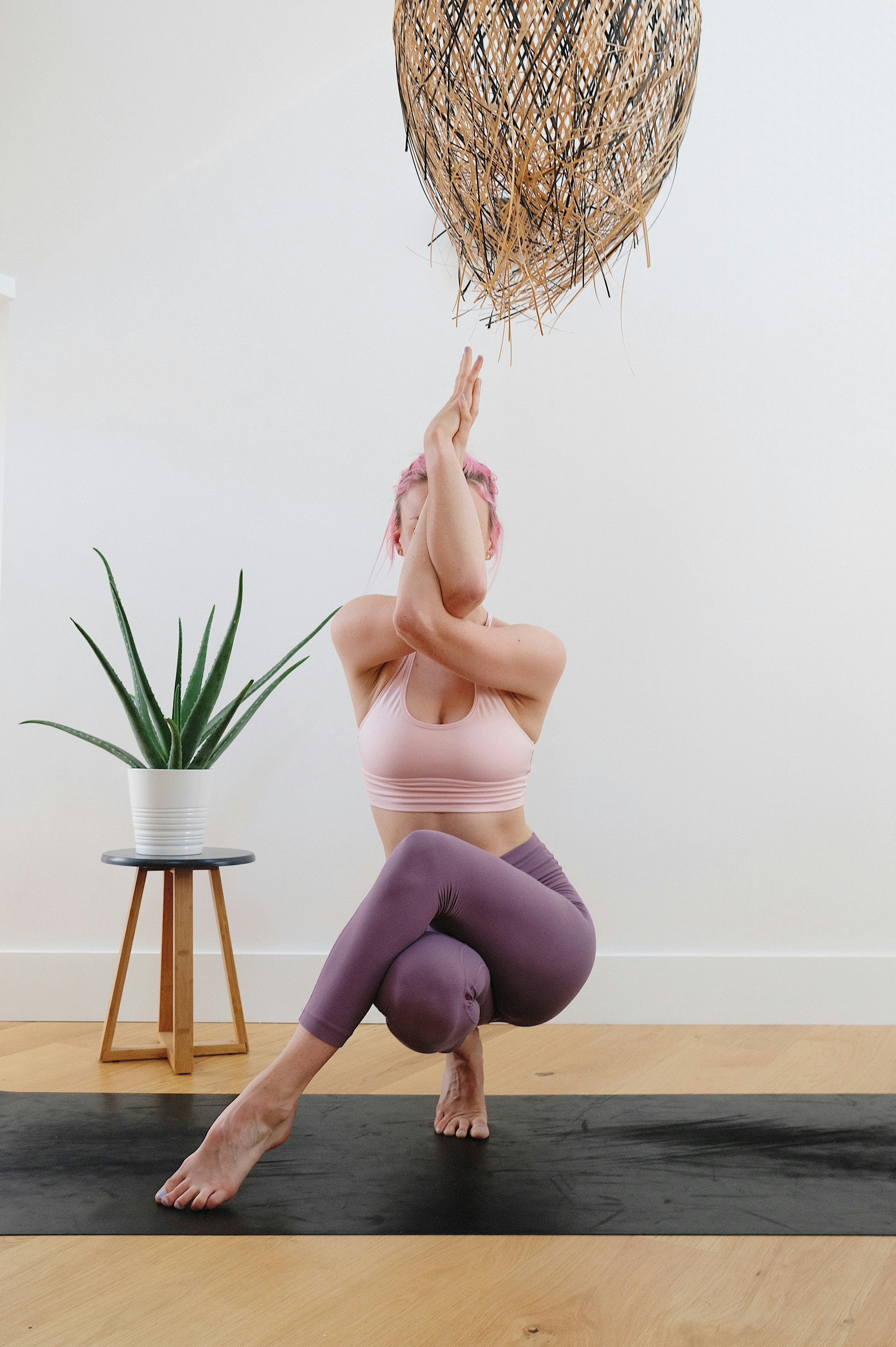 Profile Woman Tree Pose